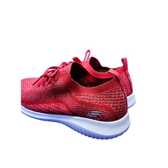Skechers Women's Size 8.5 Red Ultra Flex SR Slip On Washable Knit Sneaker - Picture 8 of 13